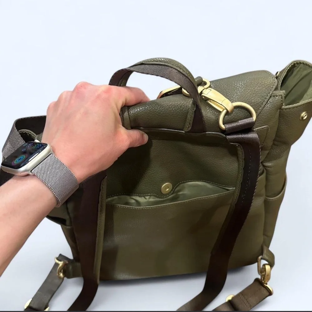 Freshly Picked Leather Diaper Bag